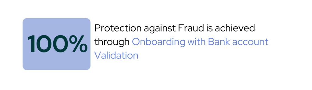 Secure onboarding using bank account validation