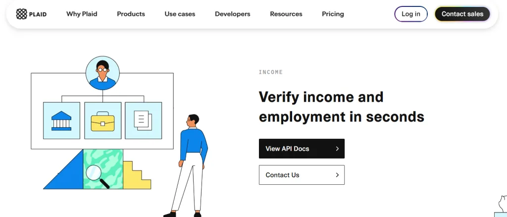 Verify Income in Seconds: 5 Powerful Salary Verification APIs for UK Teams 6 Plaid homepage