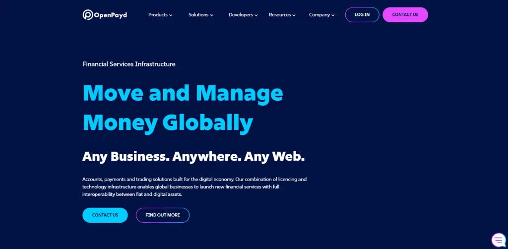 OpenPayd homepage