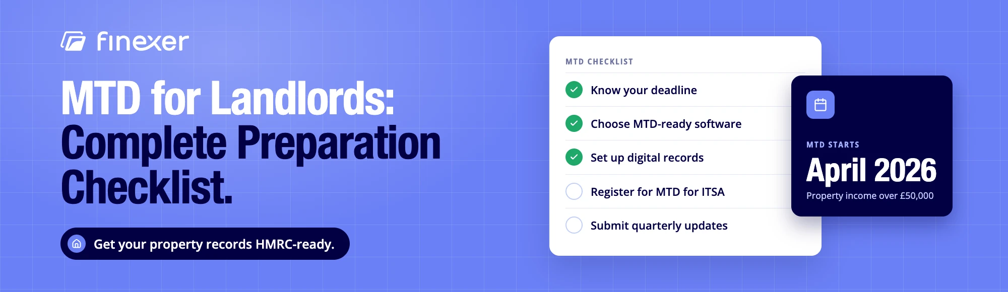 MTD for landlords checklist: deadline, MTD-ready software, digital records, MTD for ITSA registration and quarterly updates