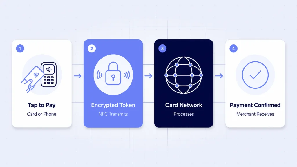  How contactless payment systems work NFC tap to pay payment flow UK 2026