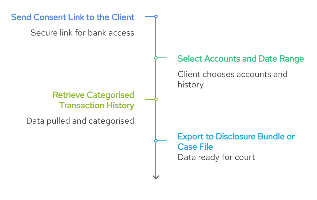 Financial Disclosure in Divorce: Uncover Full Bank History in Under an Hour 3 Practical Implementation How to Collect Bank Data for Financial Disclosure in Divorce Cases visual selection