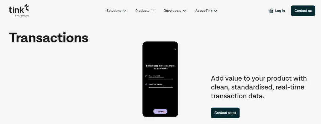 Plaid vs Tink: Who Delivers Cleaner Transaction Data for UK Fintechs? 3 Tink homepage: plaid vs tink
