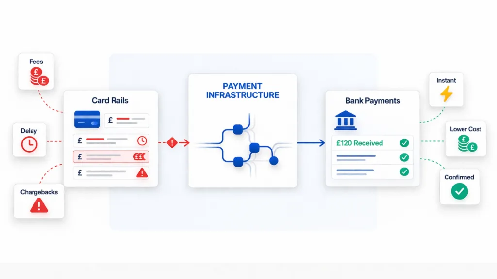 Alternative Payment Methods UK: Why Reliable Pay by Bank Is Replacing Card Rails 3 Alternative payment methods UK