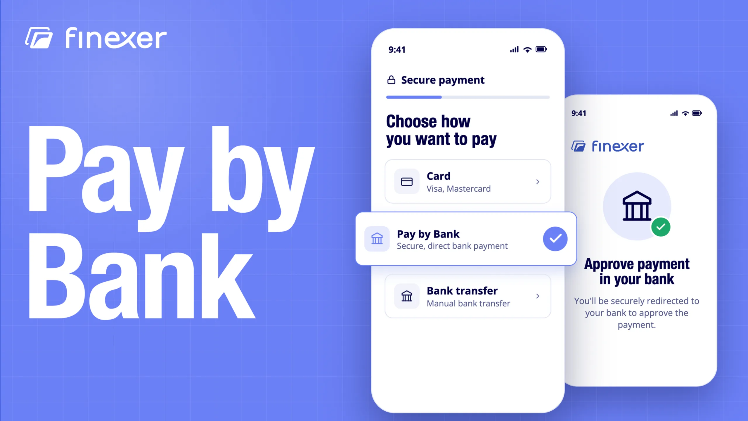 Finexer Pay by Bank demo video showing account-to-account payments via Open Banking