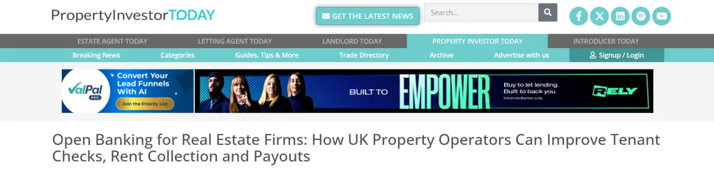 Finexer on Open Banking for Property Payments & Referencing
