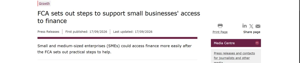 FCA open finance business lending