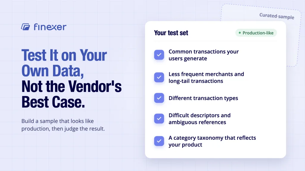 
Transaction categorisation accuracy shown with a five-point checklist to test it