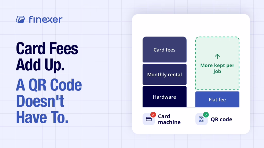 QR code payments versus card machine fees for UK solo tradespeople