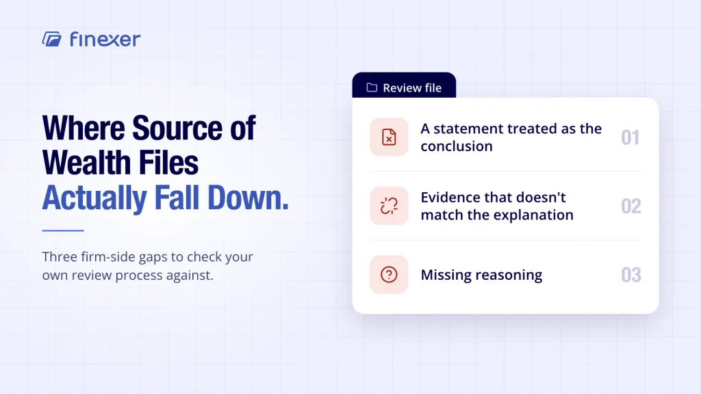Source of Wealth Examples: What Evidence Should Firms Accept? 5 Source of wealth examples shown alongside three common evidence review failures today